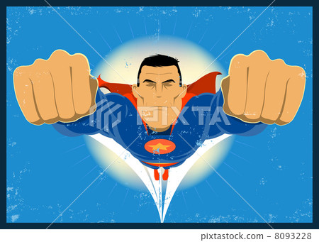 Grunge Comic-like Super-Hero 8093228