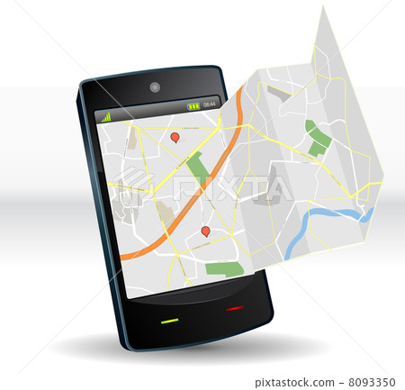 Street Map On Smartphone Mobile Device 8093350