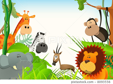 Wild Animals Postcard Background Wild Animals Postcard Background 8093556