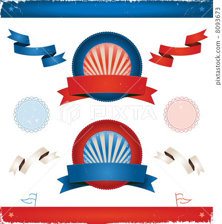 Elections In USA - Ribbons And Banners 8093673