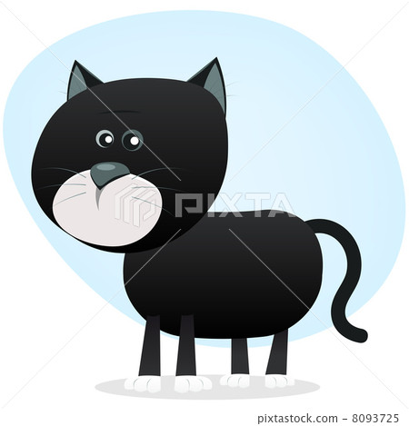 Cartoon Black Cat 8093725