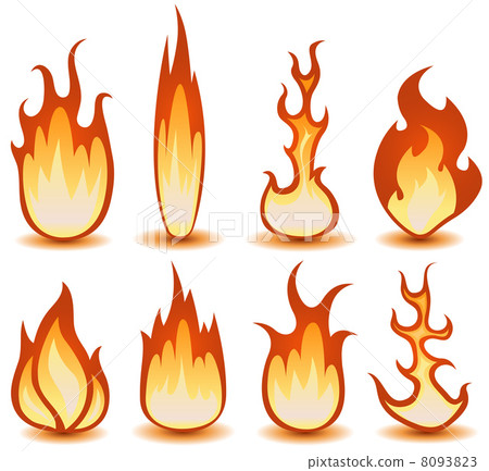 Fire And Flames Symbols Set 8093823