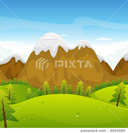 Cartoon Mountains Landscape Cartoon Mountains Landscape 8093889