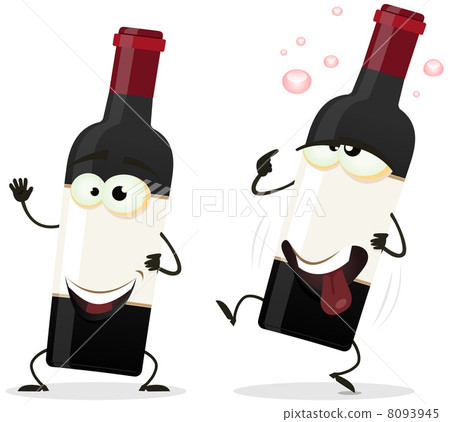 Happy And Drunk Red Wine Bottle Character Happy And Drunk Red Wine Bottle Character 8093945