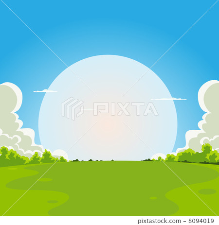 Cartoon Moonrise Background 8094019