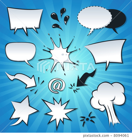 Speech Bubbles, Explosion And Splashes Set 8094061