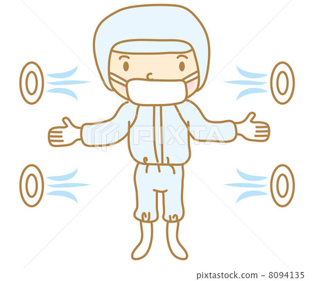 採取陣雨的男性工作者 8094135