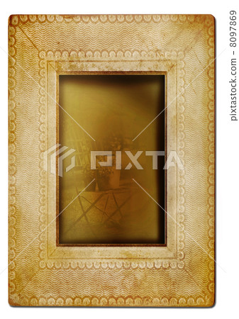 Vintage photo frame against white Vintage photo frame against white 8097869