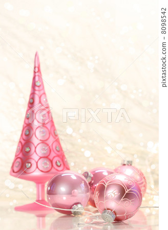 Pink holiday tree with glass balls Pink holiday tree with glass balls 8098542
