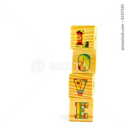 Wooden cubic on white background Wooden cubic on white background 8107385
