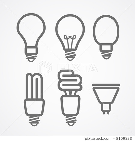 Light lamps icon collection 8109528