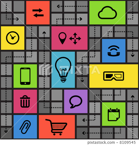 Abstract scheme with color tiles 8109545