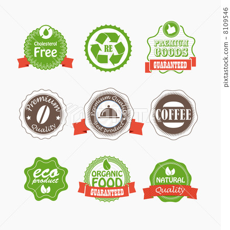 Food quality labels collection 8109546