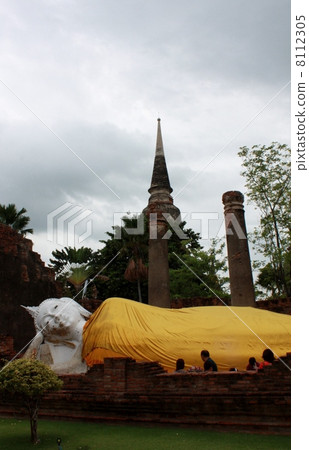 Thai Ayutthaya Wat Yai·Chai·Mongkon's Death Ring Buddha 8112305