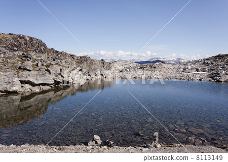 Mountain lake at Dalsnibba (Norway) 8113149