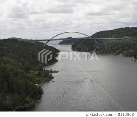 Svinesund on the border of Norway and Sweden 8113868