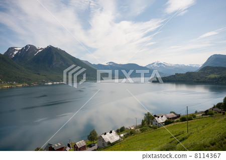 Orstafjorden seen from road Rv653 (More og Romsdal, Norway) 8114367