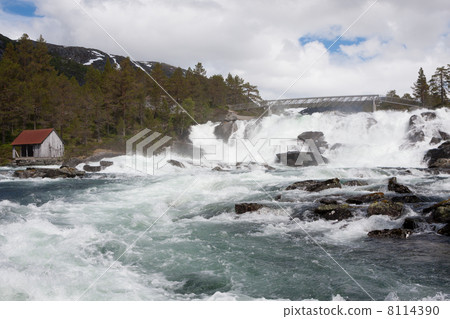 Waterfall Likholefossen (Viksdalen, Norway) 8114390