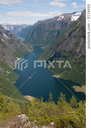 Naeroyfjord - famous UNESCO World Heritage Site in Norway. 8114488