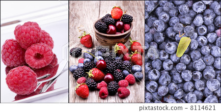 tasty summer fruits on a wooden table tasty summer fruits on a wooden table 8114621