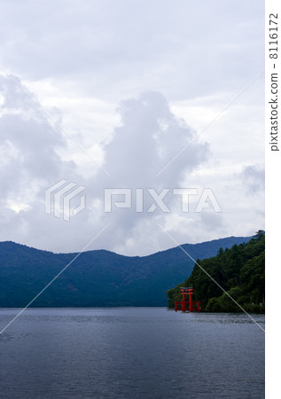 Torii at Lake Ashinoko and Hakone Shrine 8116172