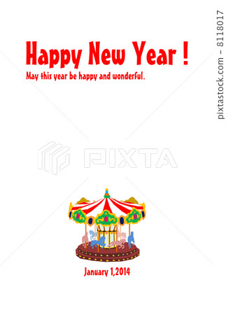 New Year's card in the afternoon (Merry-go-round) New Year's card in the afternoon (Merry-go-round) 8118017