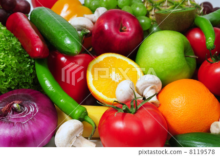 fruits and vegetables background 8119578