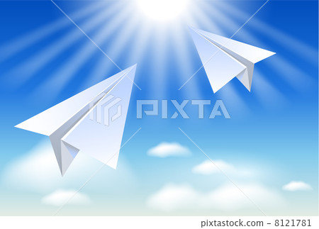 Two paper airplane 8121781