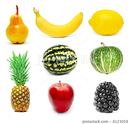 Fruits set isolated 8123059