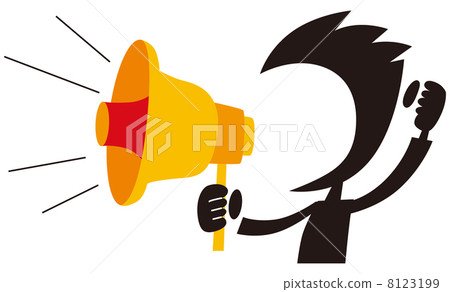 Crying male in loudspeaker 8123199