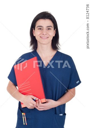 Doctor holding folder Doctor holding folder 8124736