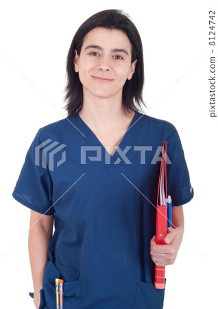 Doctor holding folder Doctor holding folder 8124742