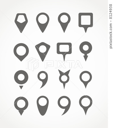 Navigation pins collection - Stock Illustration [8124938] - PIXTA