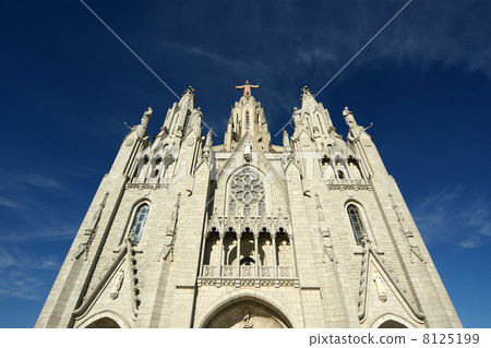 Tibidabo church/temple, at the top of tibidabo hill, Barcelona 8125199
