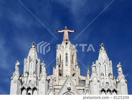 Tibidabo church/temple, at the top of tibidabo hill, Barcelona 8125209