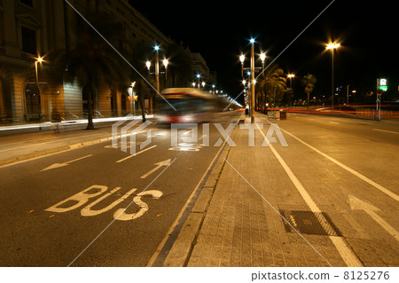 The streets of Barcelona at night, Catalonia, Spain The streets of Barcelona at night, Catalonia, Spain 8125276