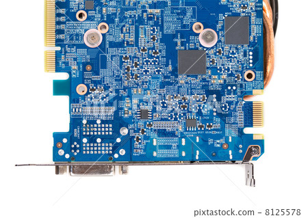 Modern computer graphics card close-up 8125578