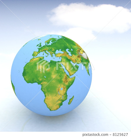 Globe on sky background Globe on sky background 8125627