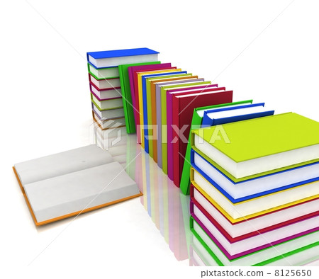 Pile of books isolated  8125650