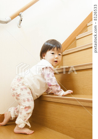 Baby climbing stairs Baby climbing stairs 8126533