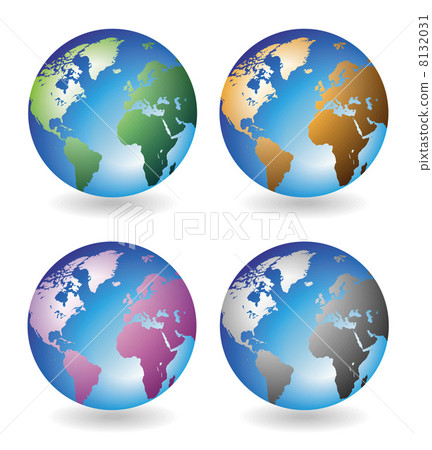 Multicolored globes Multicolored globes 8132031