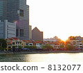 Singapore boat key and sunset 8132077