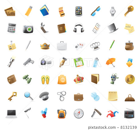Icons for personal belongings Icons for personal belongings 8132139