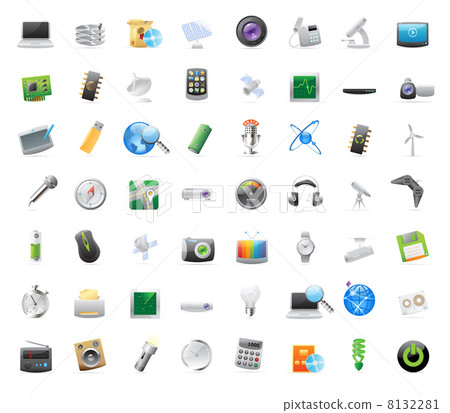 Icons for technology-插圖素材 [8132281] - PIXTA圖庫