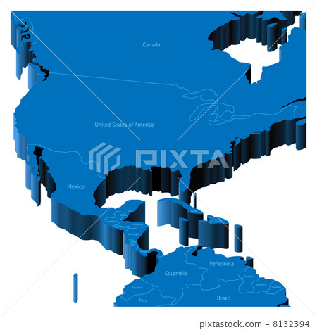 3d map of United States 8132394