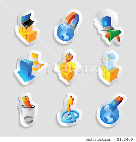 Icons for industry and ecology Icons for industry and ecology 8132400