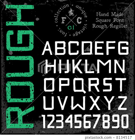 Handmade retro font Handmade retro font 8134517