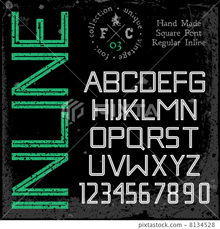 Handmade retro font Handmade retro font 8134528