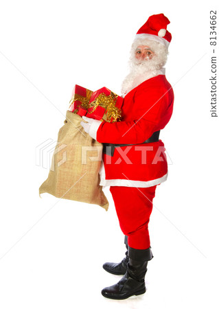 Santa Claus with many presents 8134662