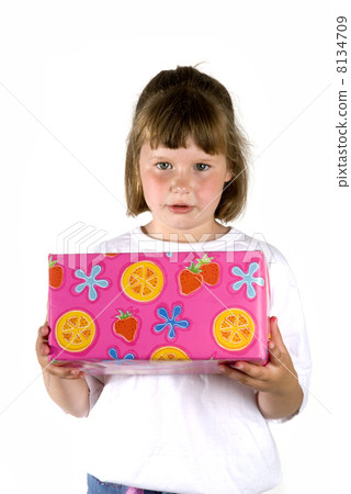 girl with a present girl with a present 8134709